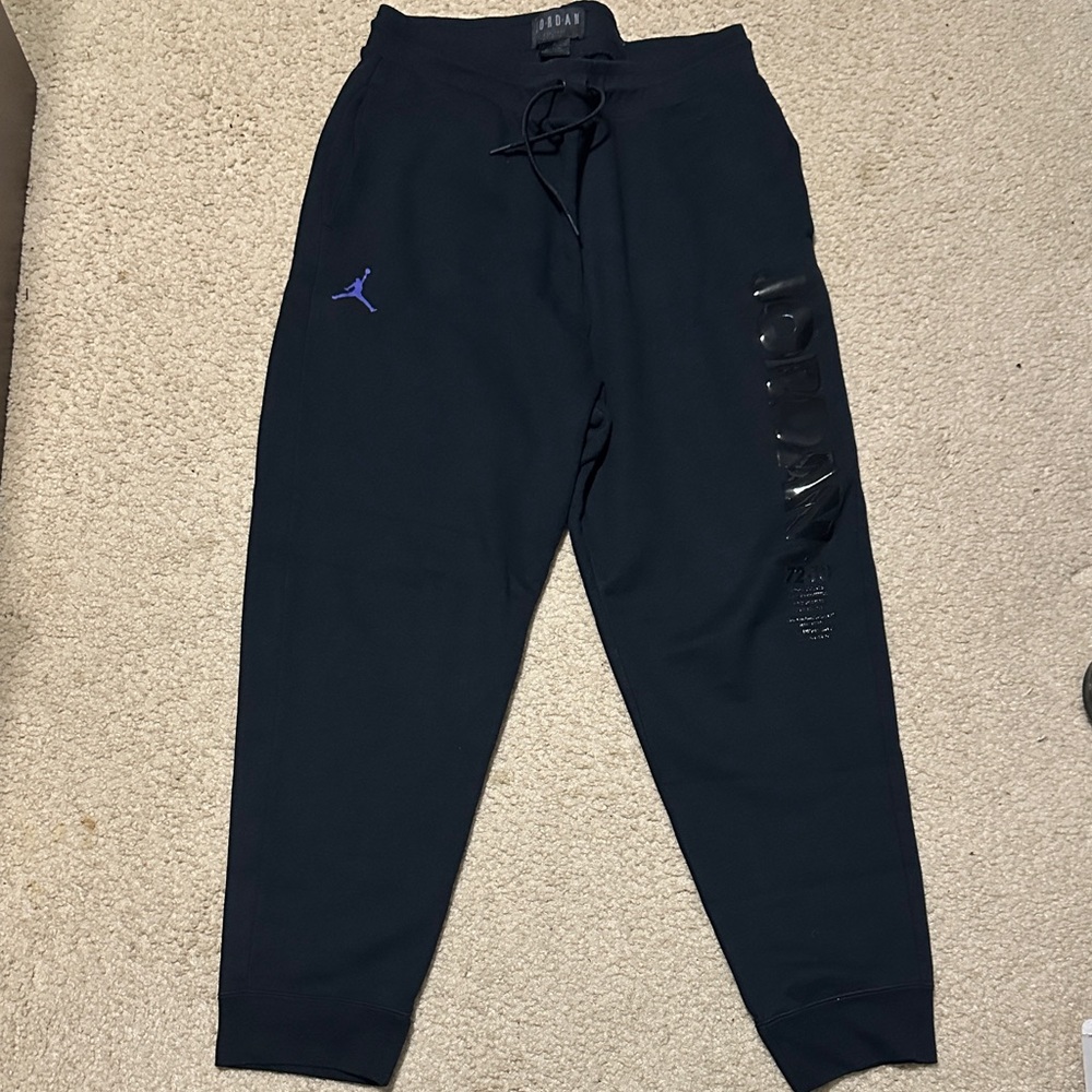 Jordan Black and Purple Logo Joggers